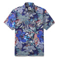 Men's Hawaiian Shirt 1950s Vintage Print Cotton Button-down Short Sleeve Aloha Shirt