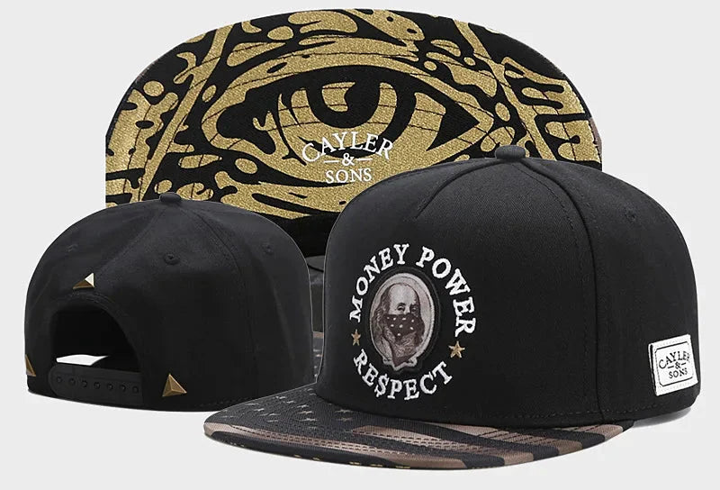 Skull Hand Snapback Hat – Flat Bill Adjustable Baseball Cap