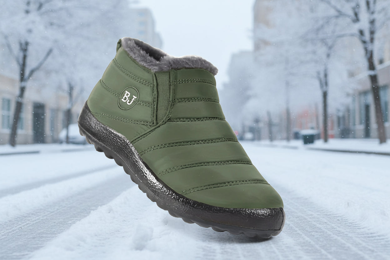 Women’s Warm Padded Lightweight Cotton Boots – Cozy Winter Non-Slip Outdoor Ankle Boots